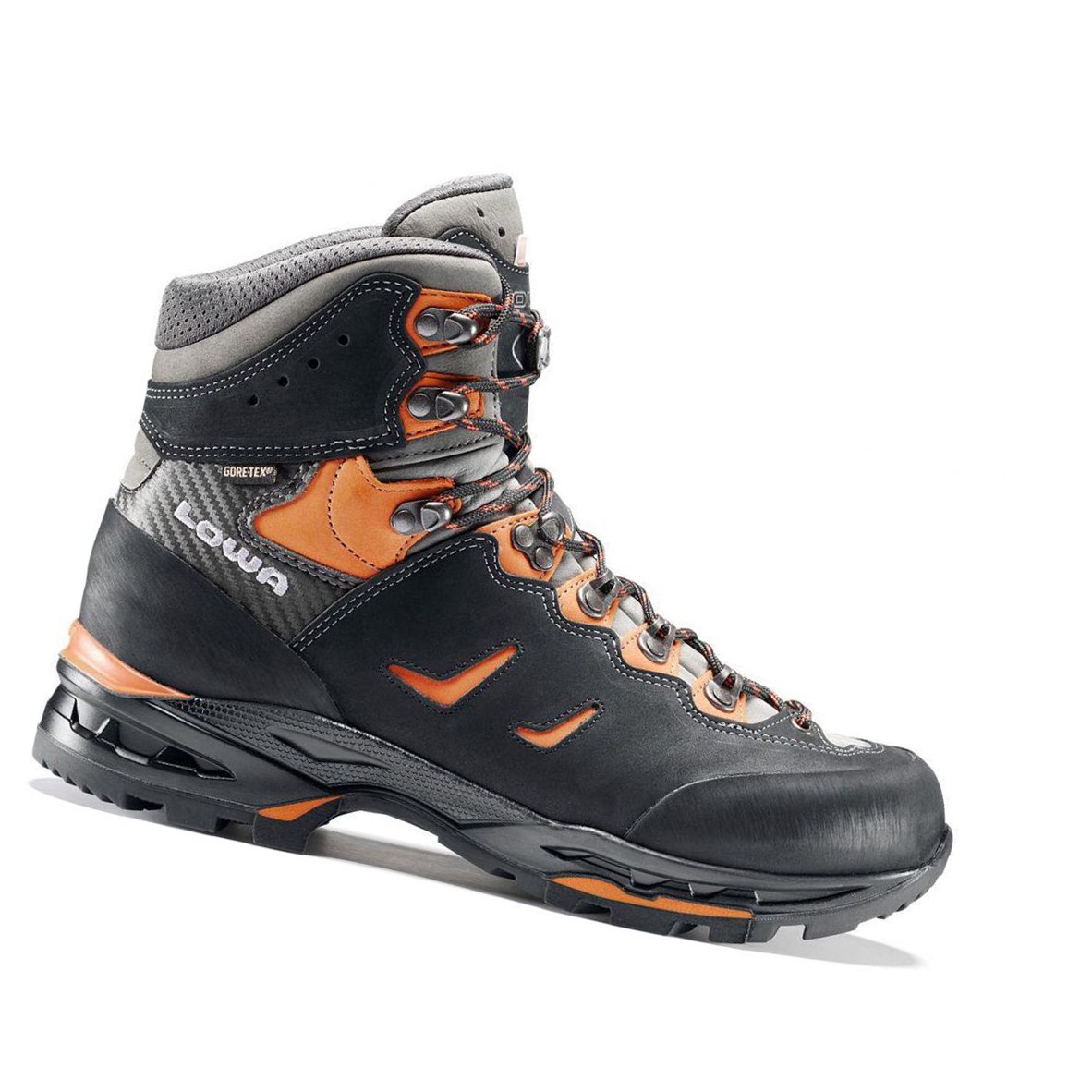 Botas Montaña Lowa Camino GTX Hombre Negras Naranjas | 27180-JDUW