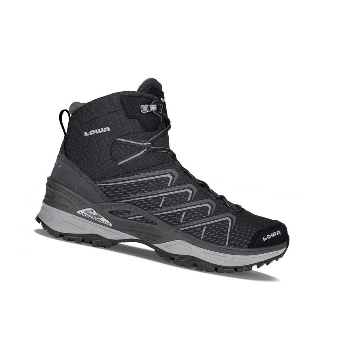 Botas Montaña Lowa Ferrox Evo GTX Mid Hombre Negras Gris Claro | 83694-IQXP