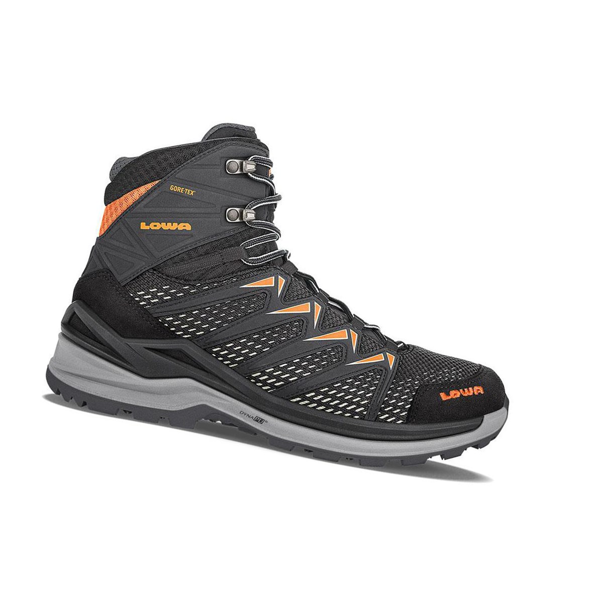 Botas Montaña Lowa Innox Pro GTX Mid Hombre Negras Naranjas | 14628-WRCX