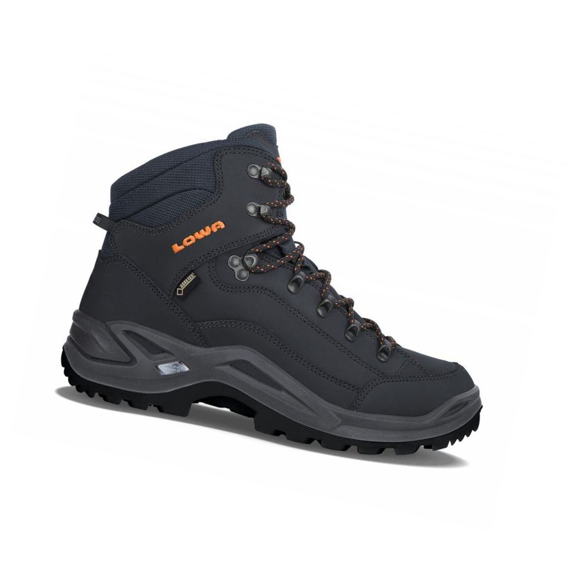 Botas Montaña Lowa Renegade GTX Mid Hombre Azul Marino Naranjas | 05614-XDGE