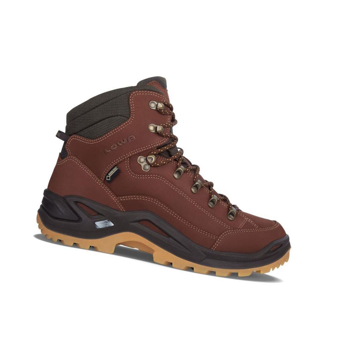 Botas Montaña Lowa Renegade GTX Mid Hombre Marrones Oscuro | 69875-JYBH