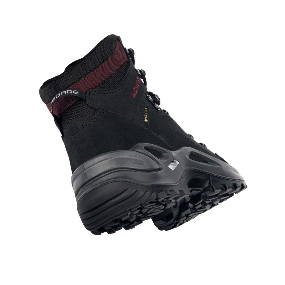 Botas Montaña Lowa Renegade GTX Mid WS Mujer Negras Burdeos | 05438-NHSU