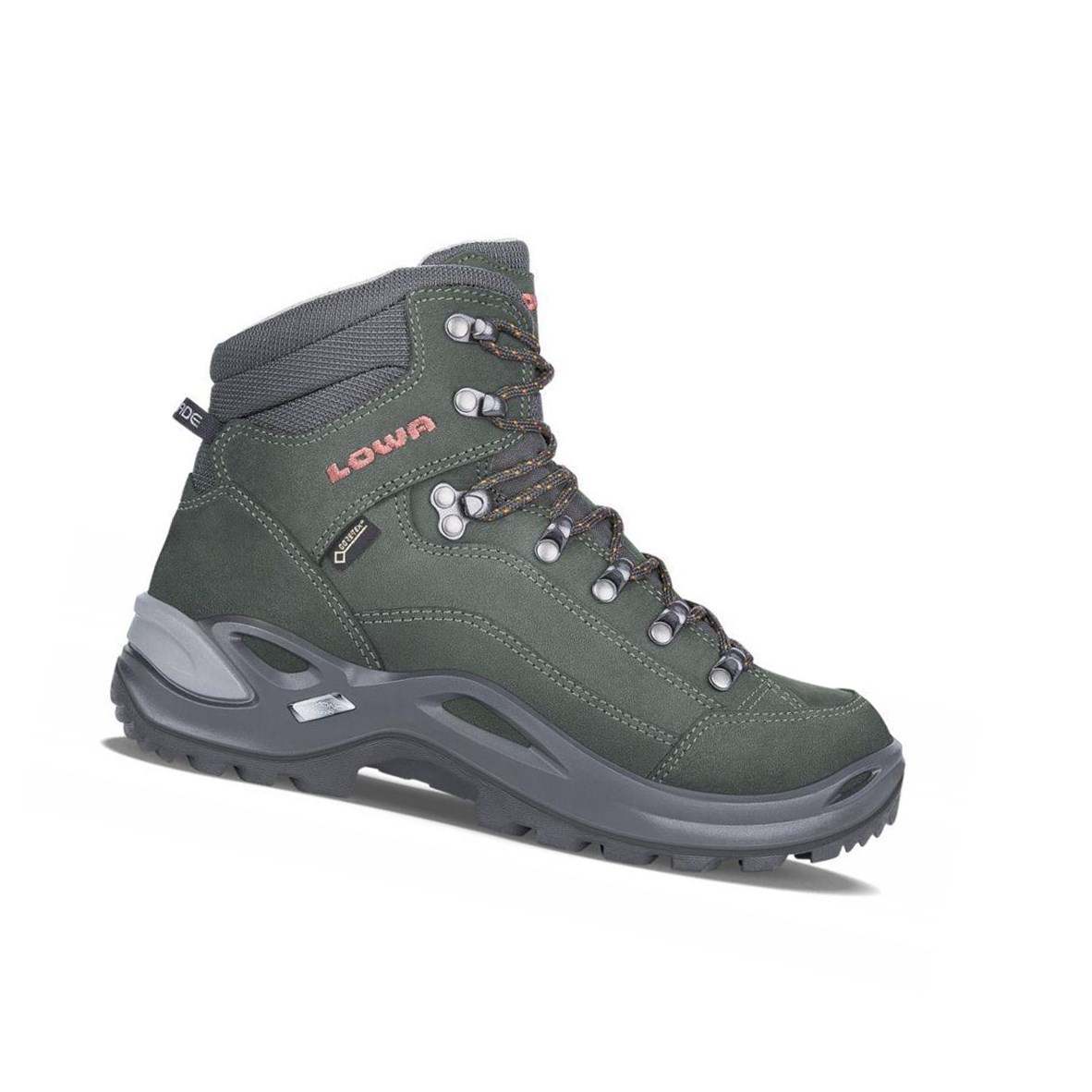 Botas Montaña Lowa Renegade GTX Mid WS Mujer Anthracite / Mandarin | 06874-BCEQ