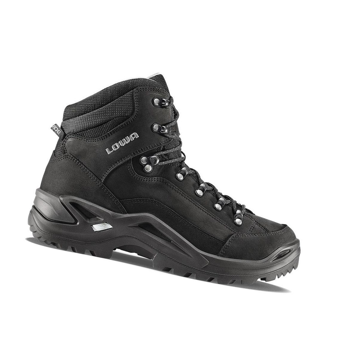 Botas Montaña Lowa Renegade LL Mid Hombre Negras | 57160-UEPJ