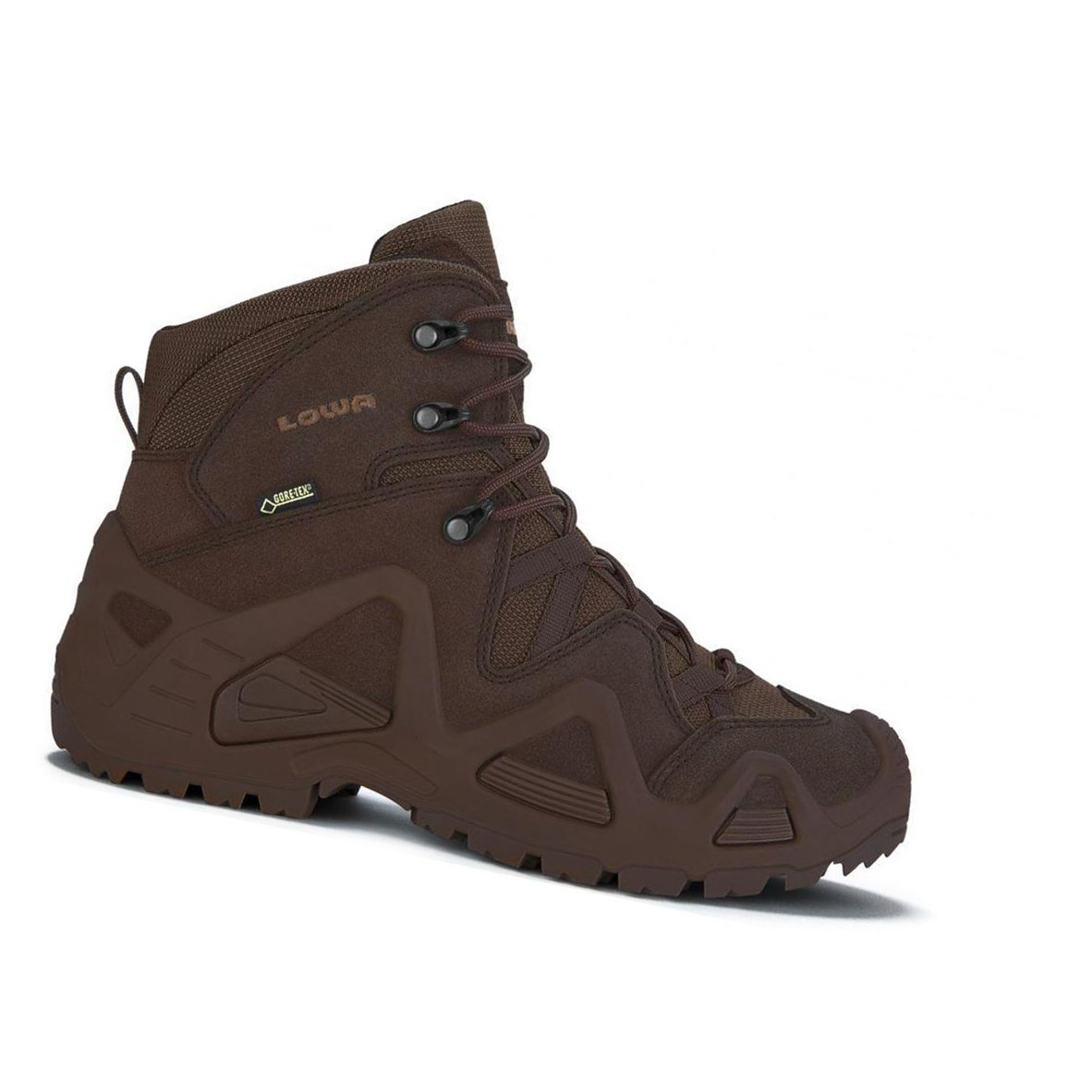 Botas Montaña Lowa Zephyr GTX Mid Hombre Marrones Oscuro | 41369-IQBR