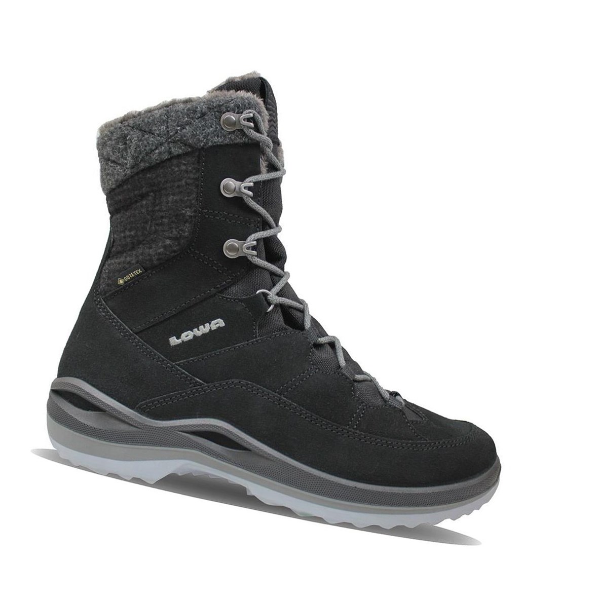 Botas de Invierno Lowa Calceta III GTX WS Mujer Negras Gris | 17035-TLZE