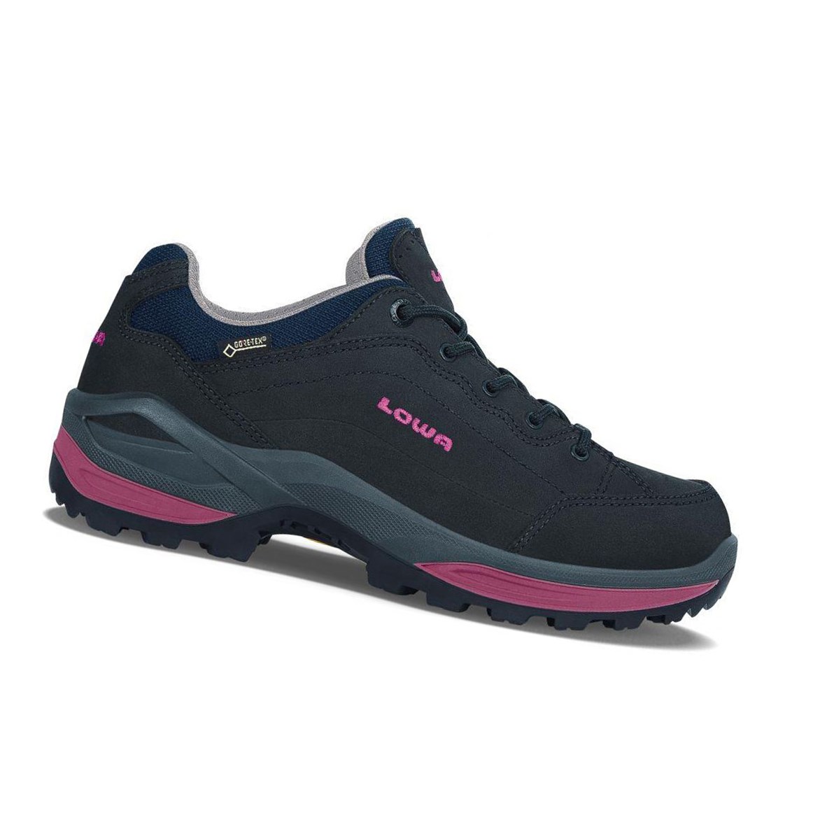 Zapatillas Para Caminar Lowa Renegade GTX LO WS Mujer Azul Marino | 25043-LKNF