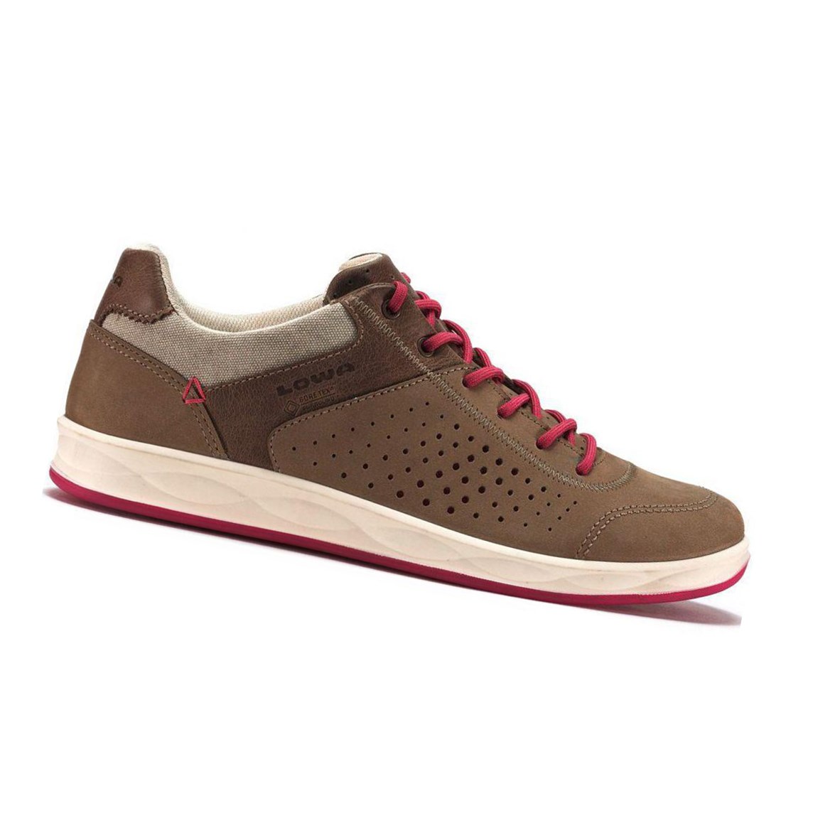 Zapatillas Para Caminar Lowa San Francisco GTX LO WS Mujer Taupe / Berry | 92485-YWPN