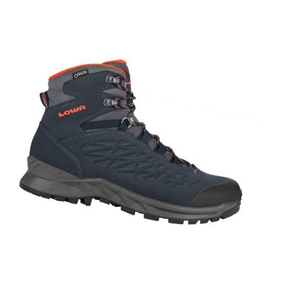 Botas Montaña Lowa Explorer GTX Mid Hombre Azul Marino Naranjas | 03456-XRZB