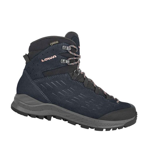 Botas Montaña Lowa Explorer GTX Mid WS Mujer Azul Marino Rosas | 46287-CFDM