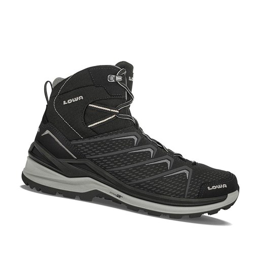 Botas Montaña Lowa Ferrox Pro GTX Mid Hombre Negras Gris Claro | 62853-ZQTA