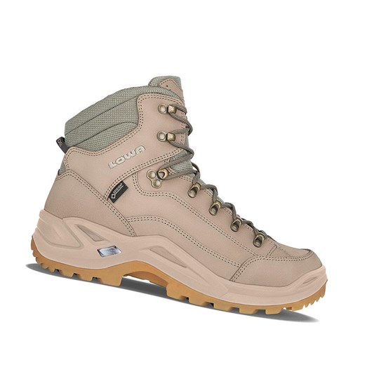 Botas Montaña Lowa Renegade GTX Mid Hombre Beige | 70498-FMHB