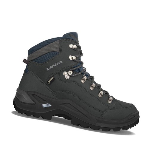 Botas Montaña Lowa Renegade GTX Mid Hombre Verde Menta Azul Marino | 74320-ZVAS