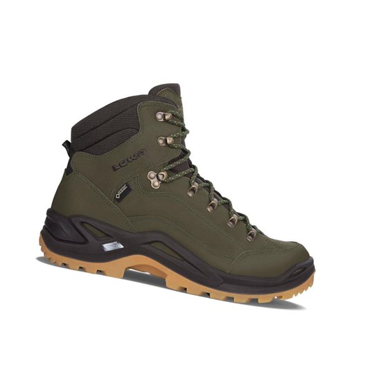 Botas Montaña Lowa Renegade GTX Mid Hombre Marrones Oscuro | 83704-PZFM