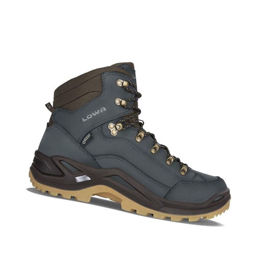 Botas Montaña Lowa Renegade GTX Mid Hombre Azul Marino | 98615-TJFV