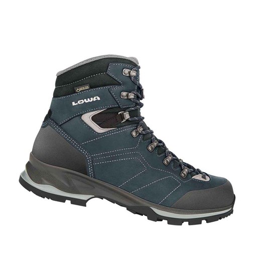 Botas Montaña Lowa Santiago GTX Hombre Azul Marino Gris | 68457-STZK