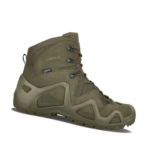 Botas Tácticas Lowa Zephyr GTX Mid TF Hombre Verde | 96207-TVYO