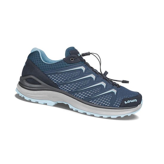 Zapatillas Para Caminar Lowa Maddox GTX LO WS Mujer Azul Marino Azules | 39571-XYFH