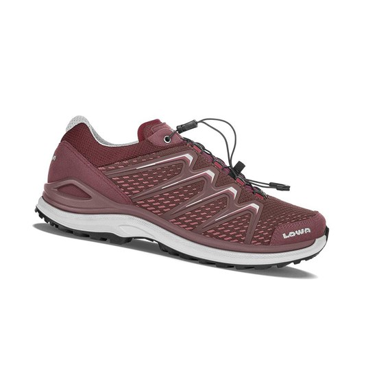 Zapatillas Para Caminar Lowa Maddox GTX LO WS Mujer Burdeos Coral | 57216-OMFC