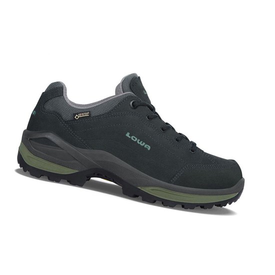 Zapatillas Para Caminar Lowa Renegade GTX LO WS Mujer Graphite / Jade | 95046-HKBQ